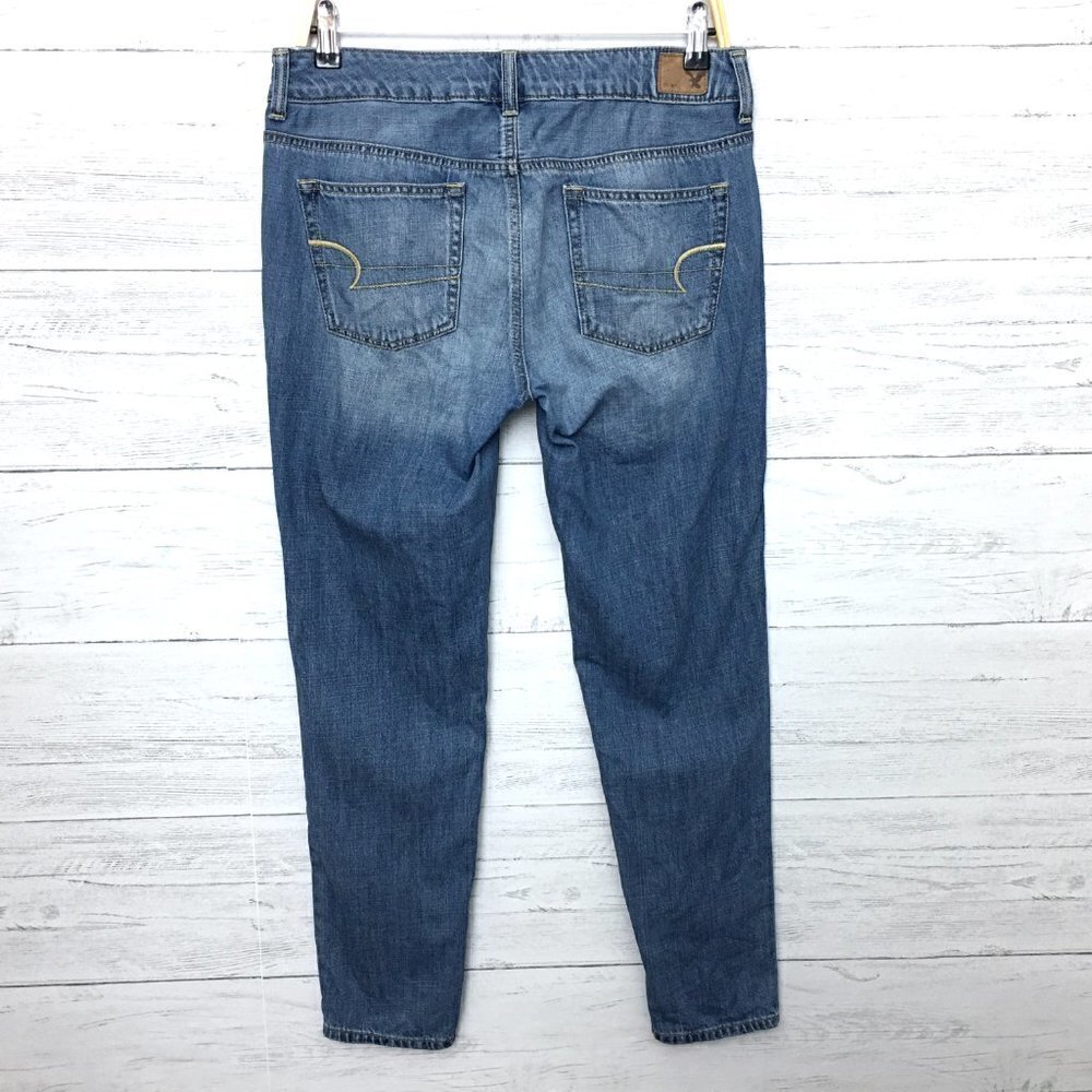 American Eagle Women's Jeans Boy Jean Straight Leg size 4 length 28" - Picture 2 of 12